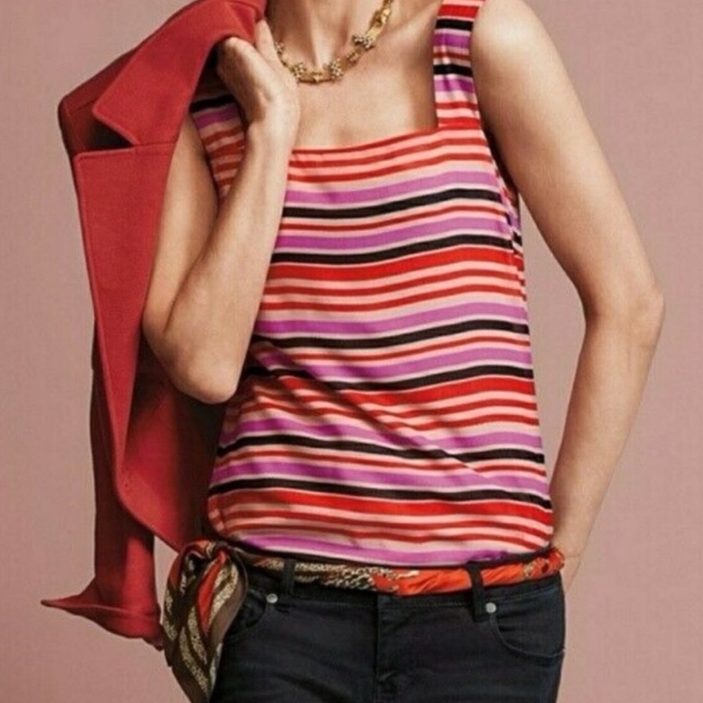 Cabi London Mod Stripe Sleeveless Blouse